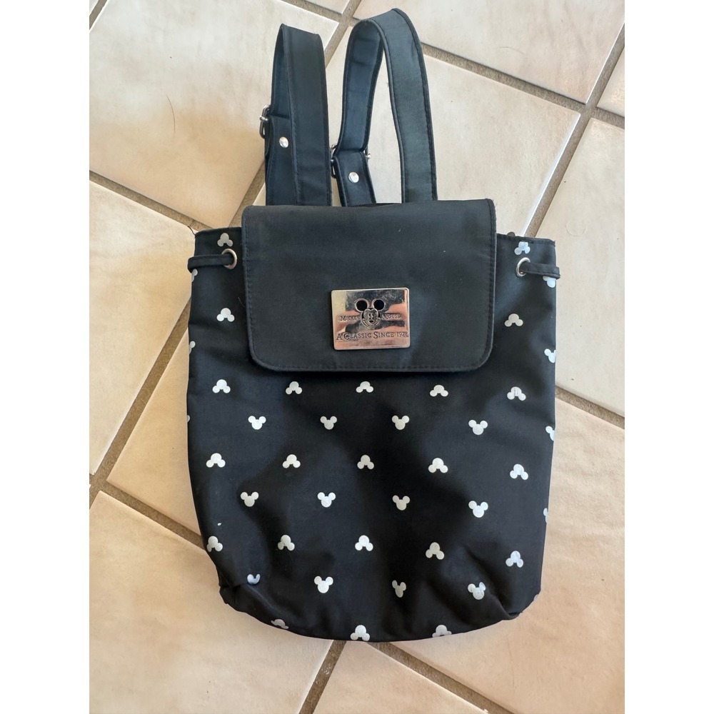Walt Disney World Mickey Mouse Mini Backpack Black White Classic Since 1928